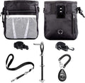 Ultimate 4-In-1 Dog Training Set - Perfect for New Pet Owners: Treat Pouch, Whistle, Doorbells & Clicker (Black)