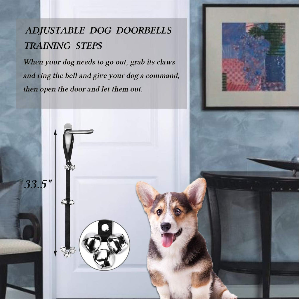 Ultimate 4-In-1 Dog Training Set - Perfect for New Pet Owners: Treat Pouch, Whistle, Doorbells & Clicker (Black)