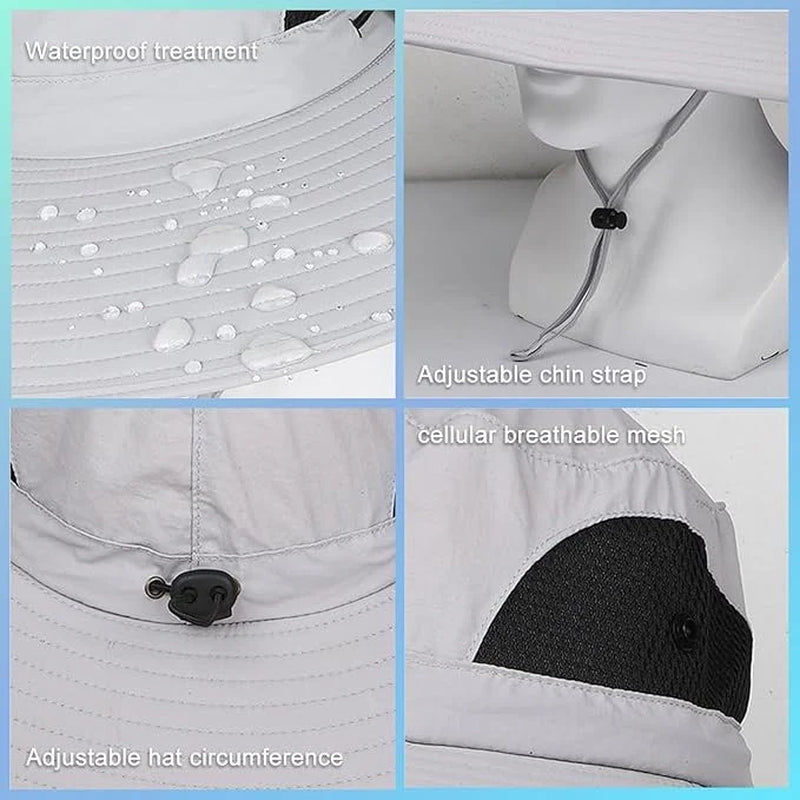 Solar & USB Powered Fan Outdoor Fishing Hat Sunscreen Sun Hat with Dual Fan New