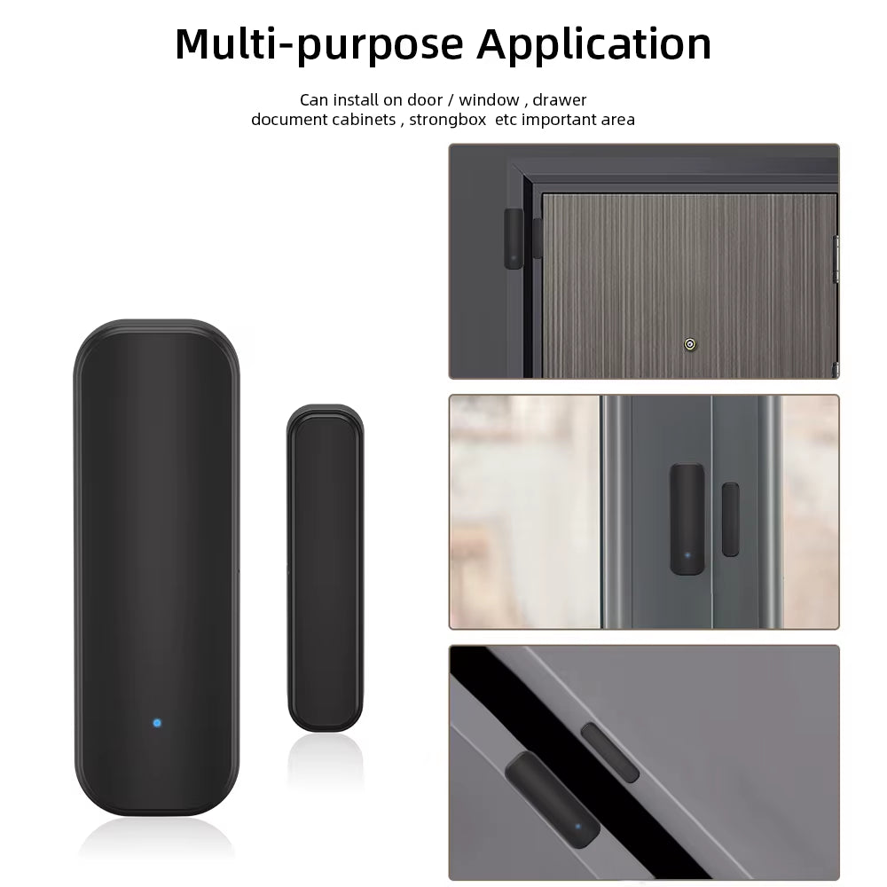 Smart Home Wireless Door & Window Sensor - Wifi/Zigbee, Remote Alarm, Works with Alexa & Google Home